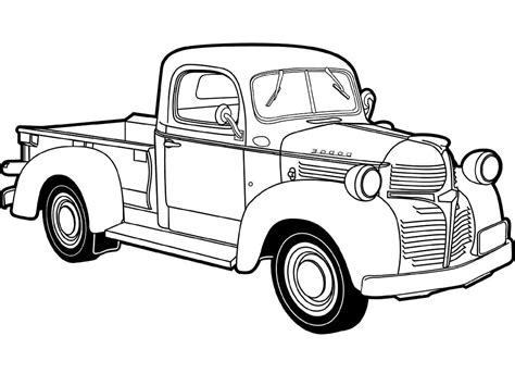 Old Truck Coloring Page - Free Printable Coloring Pages for Kids