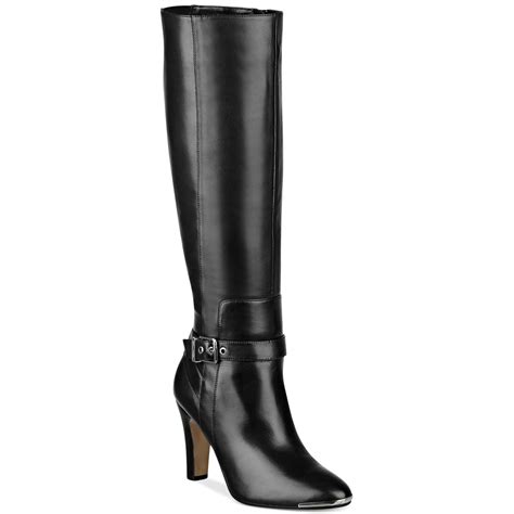 Marc Fisher Ibis Tall Dress Boots in Black (Black Leather) | Lyst