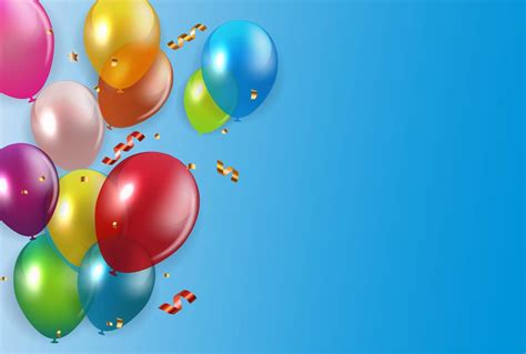 Glossy Happy Birthday Balloons Background Vector Illustration 4562736 ...