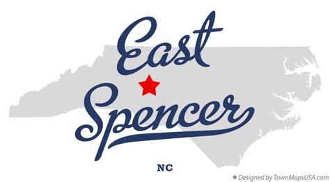 Map of East Spencer, NC, North Carolina