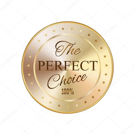 Golden badge perfect choice Stock Vector by ©tai11 67158811