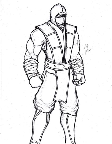 Scorpion Mortal Kombat Printable Coloring Pages - coloring.edu.pl