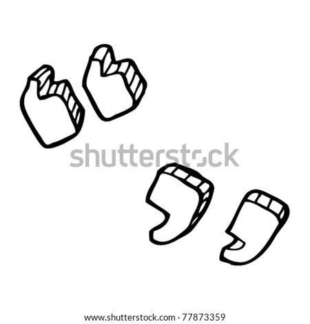 Speech Marks Cartoon Stock Vector Illustration 77873359 : Shutterstock