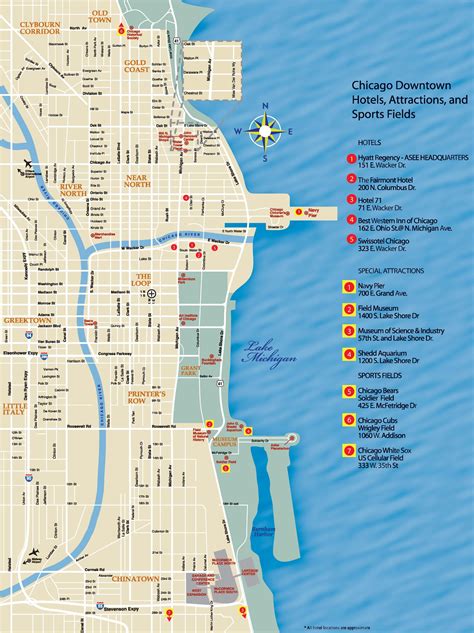 Map Of Chicago Printable Tourist 87318 Png Filetype | D1Softball ...