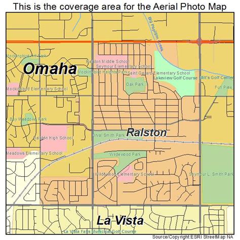 Aerial Photography Map of Ralston, NE Nebraska