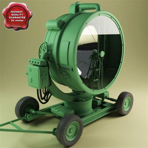 3d Model Of Military Searchlight