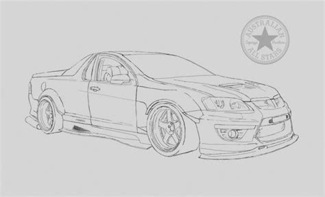 Holden Commodore Drawing Sketch Coloring Page