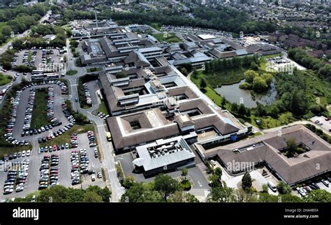 Aerial photograph of Conquest Hospital in Hastings taken by drone Stock ...