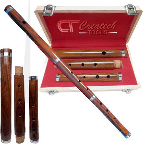 Traditional Irish Wooden "D" Flute with Hard Wood Case - Rosewood, 3 ...