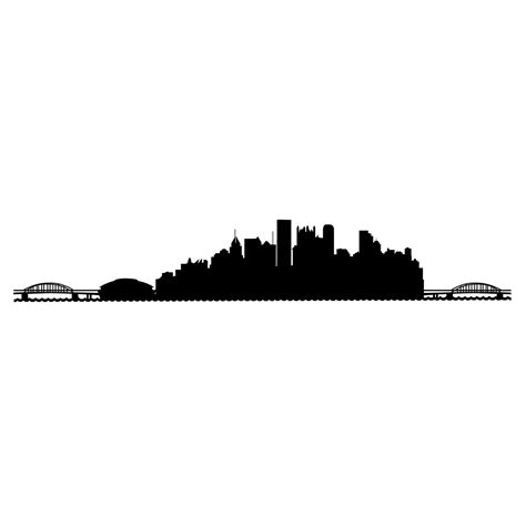 City skyline silhouette, Skyline silhouette, Pittsburgh city