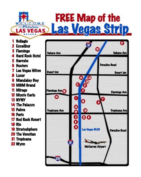 Large map of the Las Vegas strip | Las Vegas | Nevada state | USA ...