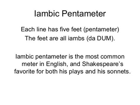 Meter in poetry middle school