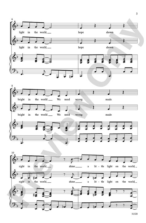 Shine a Little Light: 2-Part Choral Octavo: Andy Beck - Digital Sheet ...