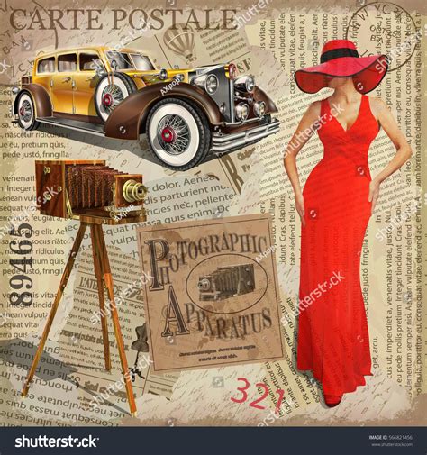 Vintage Poster Vintage Camera Pretty Women Stock Vector (Royalty Free ...