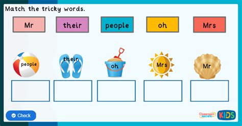 Phonics Tricky Words Game Phase 5 | Classroom Secrets Kids