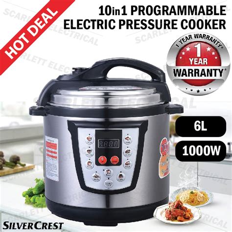 [1 YEAR WARRANTY] SILVER CREST Electric Pressure Cooker 6L 10 in 1 ...