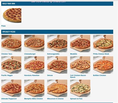 Online Menu of Domino's Pizza Restaurant, Pittsburgh, Pennsylvania ...