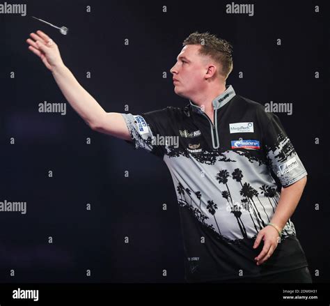 Chris Dobey in action during day two of the William Hill World Darts ...