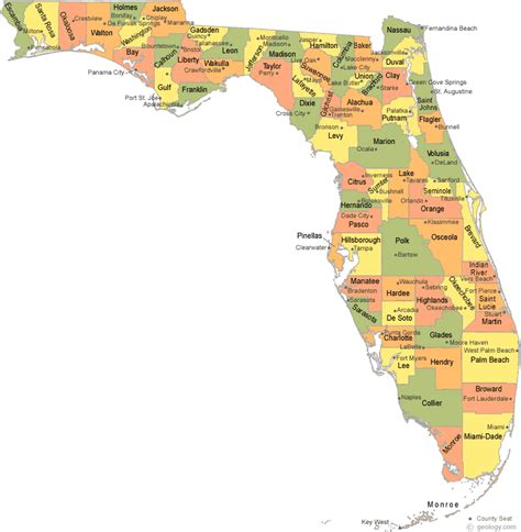 Map Of Florida Showing Broward County - Cornie Christean