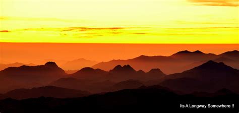 Its a long way somewhere: Sunrise on Mount Sinai