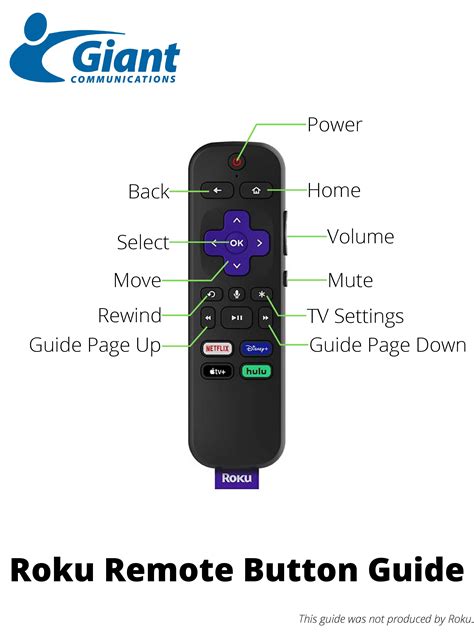 Roku Remote Button Guide – JBN / Giant Communications