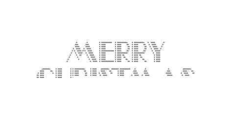 Merry christmas ascii word animation loop on black background. Ascii ...