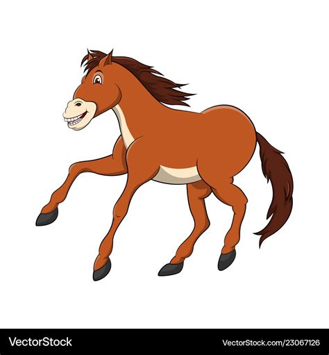 Horse cartoon drawing Royalty Free Vector Image