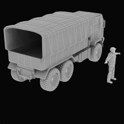 3d model m1083 mtv army truck