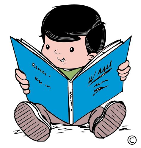 child reading a book clipart - Clip Art Library