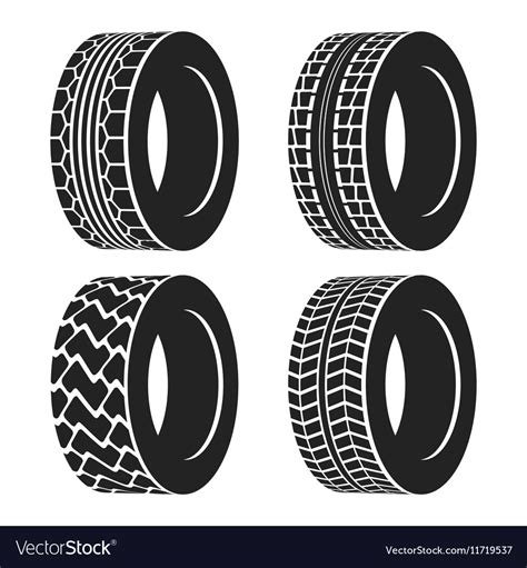 Truck or tractor car tire automobile wheel Vector Image