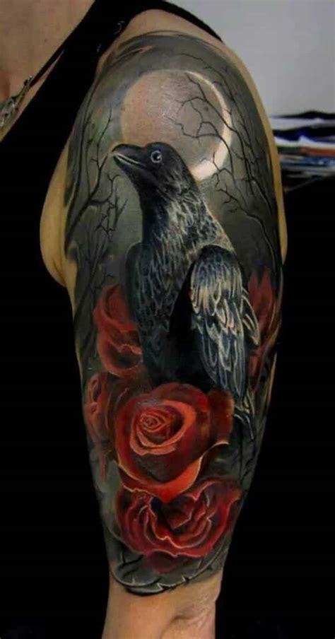 Raven Tattoos for Men - Ideas and Inspiration for Guys