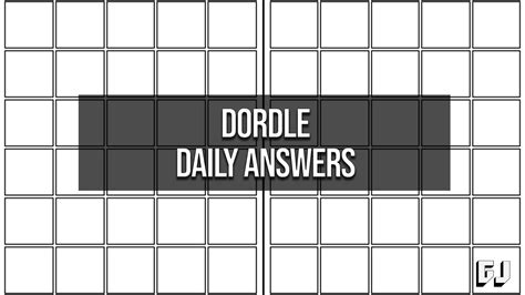 Daily Dordle Game Answers (October 2022)