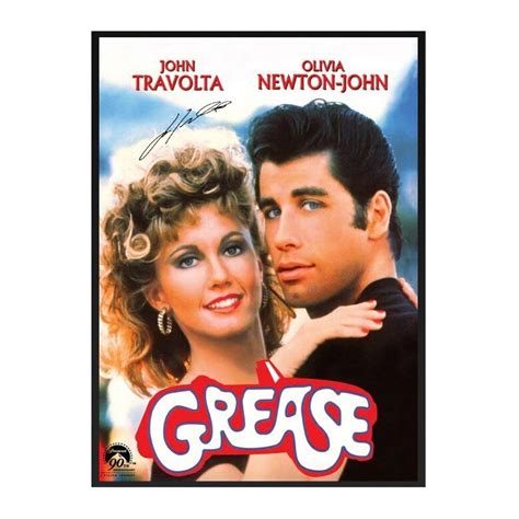 John Travolta - Signed & Framed Grease Movie Poster | Taylormade ...