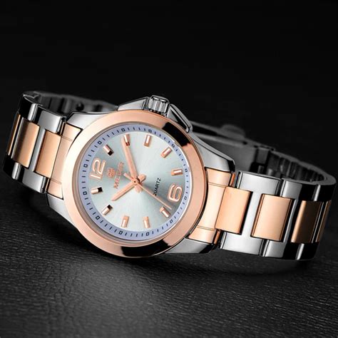 Women Watches Fashion Gold Stainless Steel Ladies Watch Luxury Brand ...