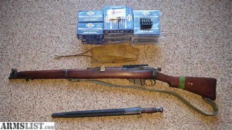 ARMSLIST - For Sale: Lee Enfield British .303 Rifle, Bayonet, and Ammo