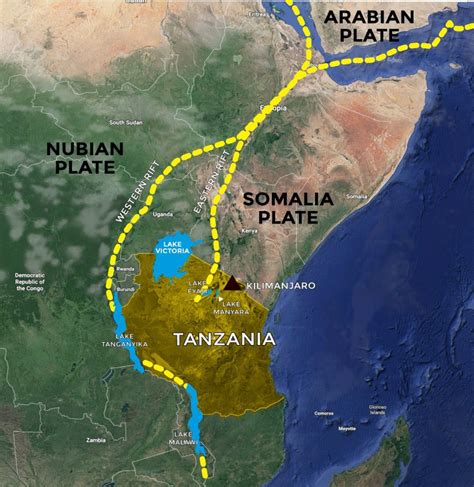 Map Great Rift Valley - East African Rift System Geological Feature ...