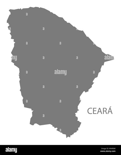 Ceara Brazil Map grey Stock Photo - Alamy