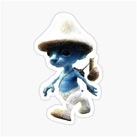 "smurf cat" Sticker for Sale by silverwolf946 | Redbubble