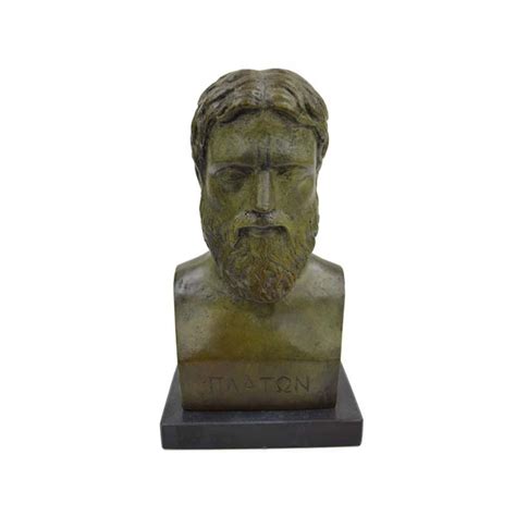 Plato Bust Sculpture Ancient Greek Philosopher Alabaster Marble ...