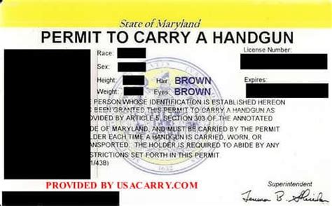 Maryland Concealed Carry Permit Information