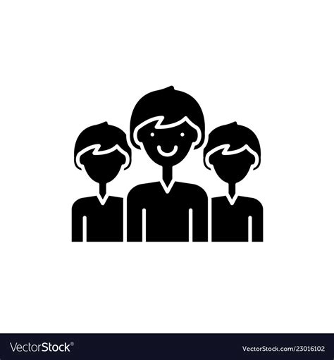 Office staff black icon sign on isolated Vector Image