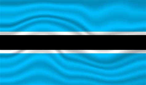 Botswana National Flag vector design. Botswana flag 3D waving ...