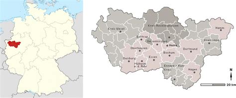 Siting of the Ruhr Valley region in Germany, and the Ruhr Valley's ...