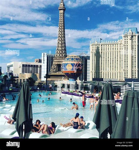 Las Vegas pool view from the cosmopolitan hotel Stock Photo - Alamy