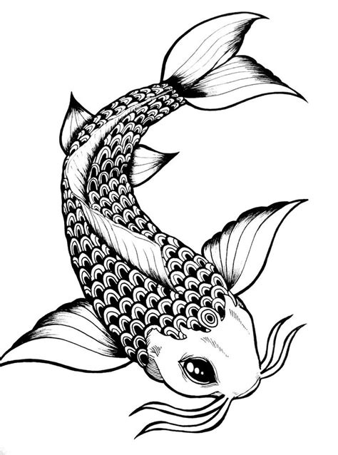 koi fish drawing outline - Google Search | Fishy Tattoo ideas in 2019 ...