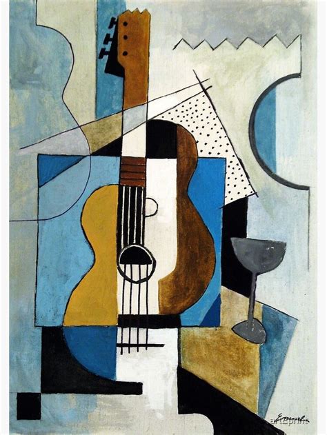 Guitar cubist art painting music gift Canvas Print by art2print ...