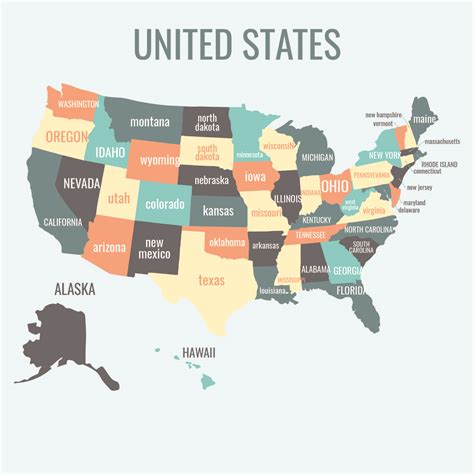 Printable List Of States In Usa - Printable Word Searches