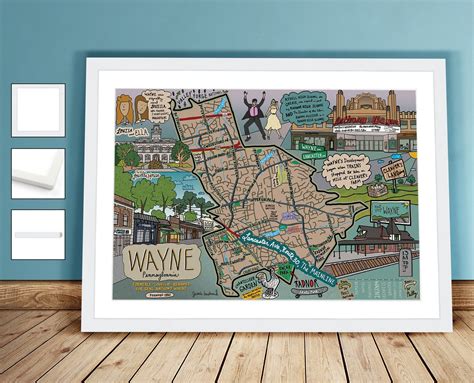 Map of Wayne Pennsylvania Mainline Neighborhood Map Map - Etsy