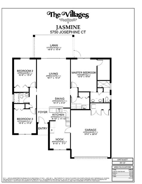 Jasmine | 5750 JOSEPHINE CT, The Villages | VNH #88V0127 | Floor plans ...