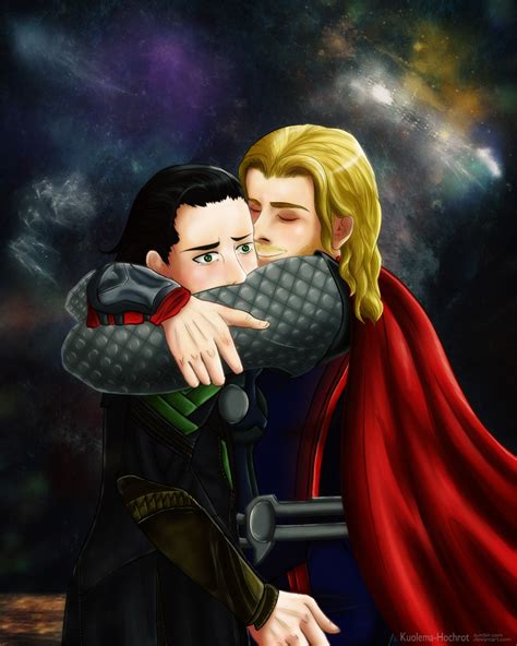 Who needs a hug? Loki-Thor by Merakieros on DeviantArt